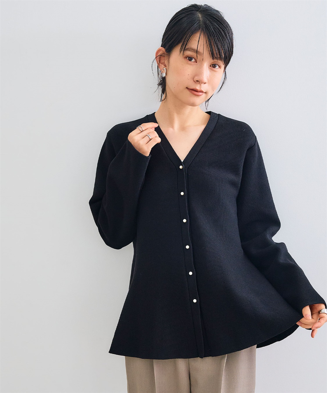 CROSS FUNCTION 《洗える》サマ美え マシュマロミラノAラインペプラムカーディガン_sub_14