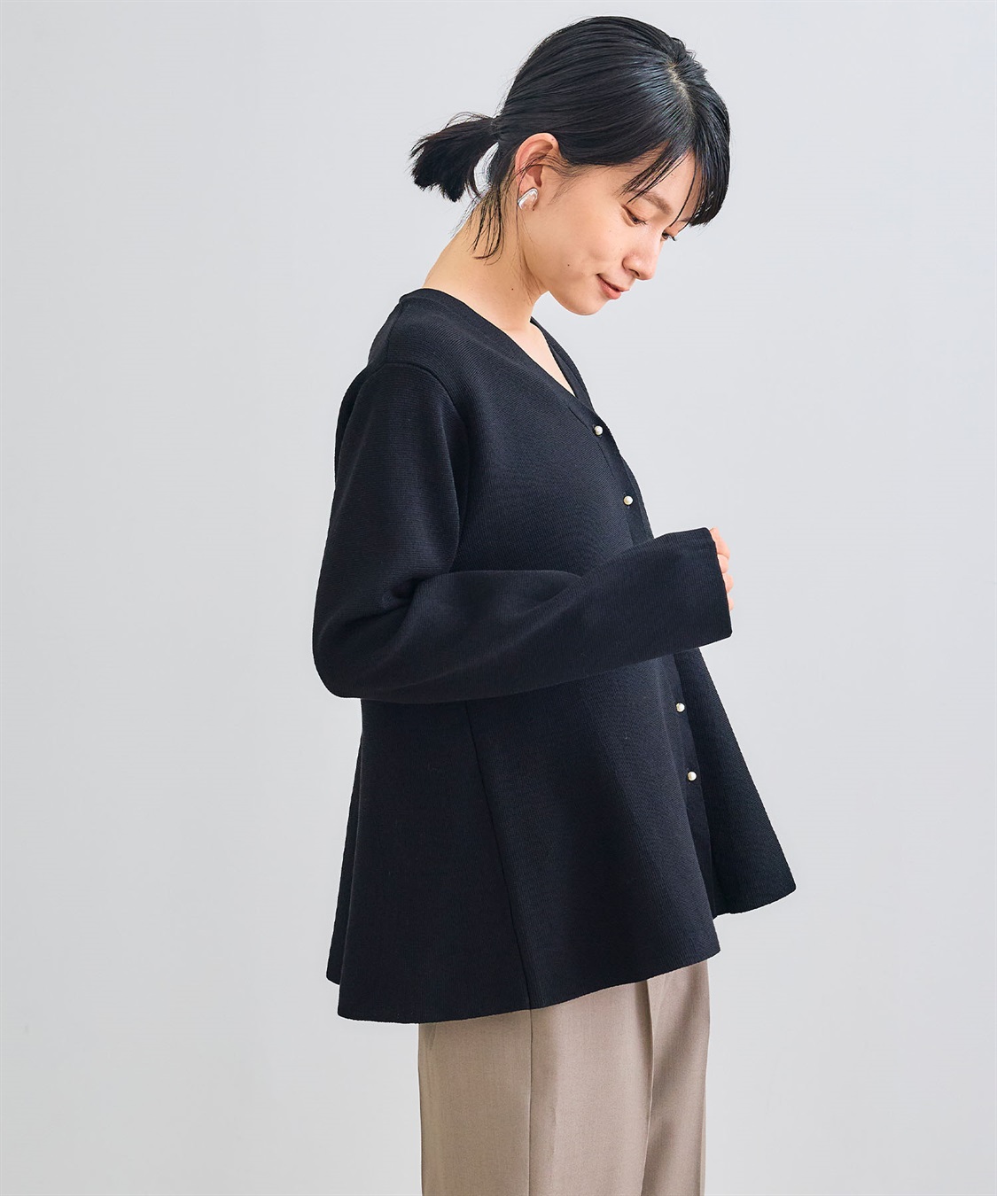 CROSS FUNCTION 《洗える》サマ美え マシュマロミラノAラインペプラムカーディガン_sub_15