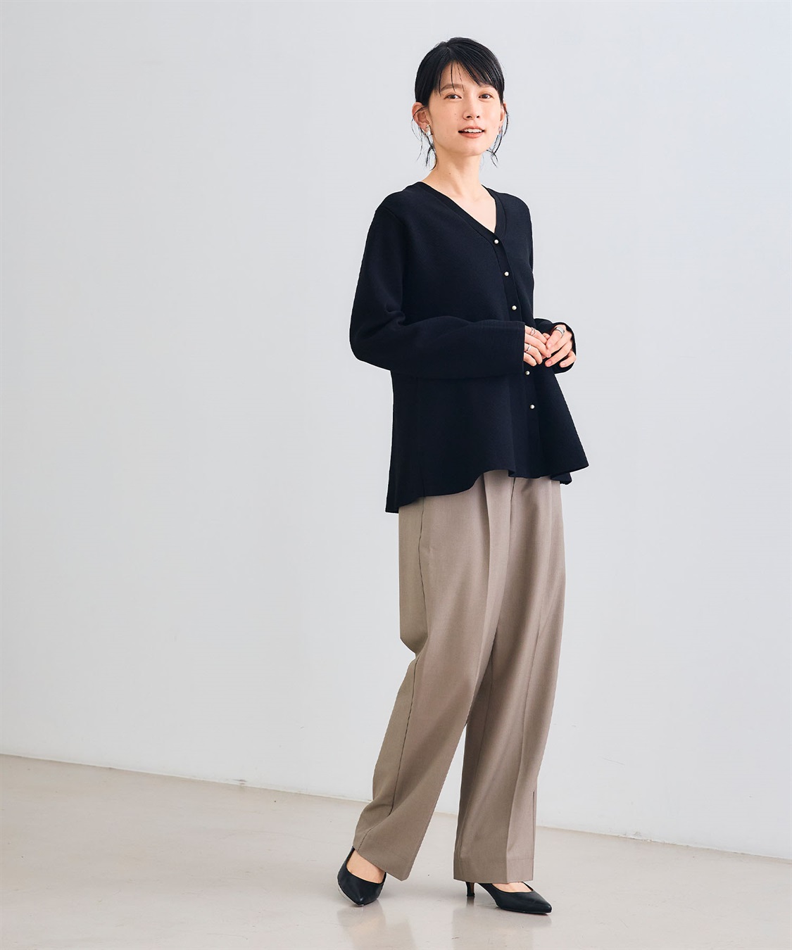 CROSS FUNCTION 《洗える》サマ美え マシュマロミラノAラインペプラムカーディガン_sub_16