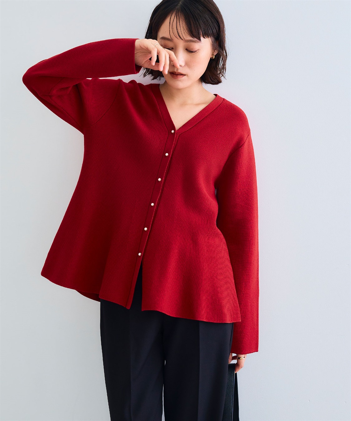 CROSS FUNCTION 《洗える》サマ美え マシュマロミラノAラインペプラムカーディガン_sub_19