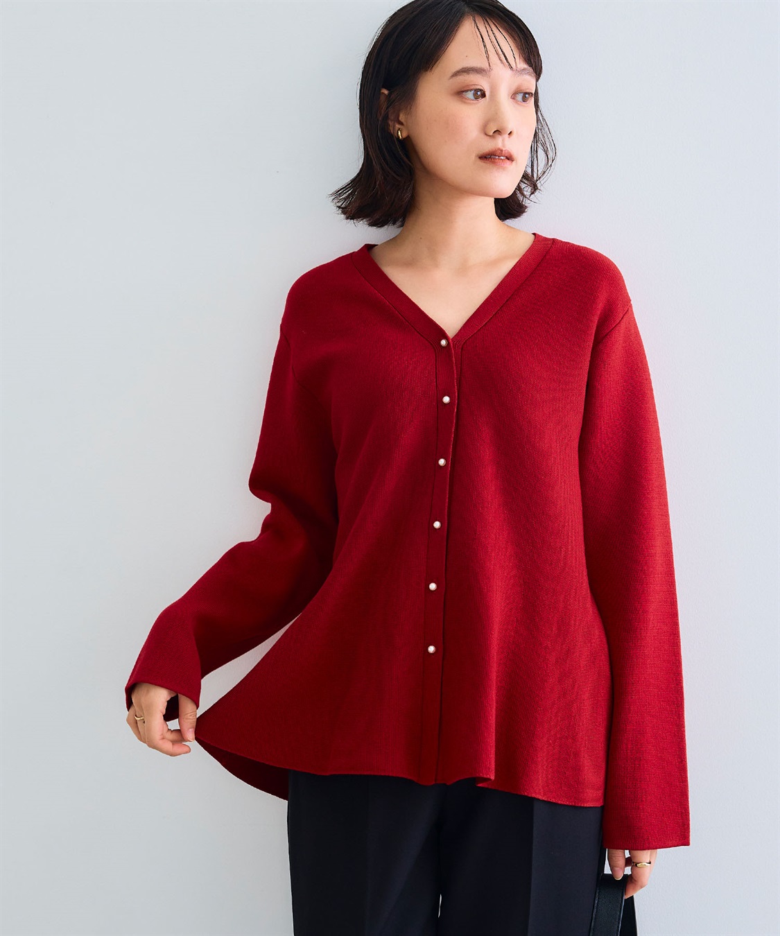 CROSS FUNCTION 《洗える》サマ美え マシュマロミラノAラインペプラムカーディガン_sub_20