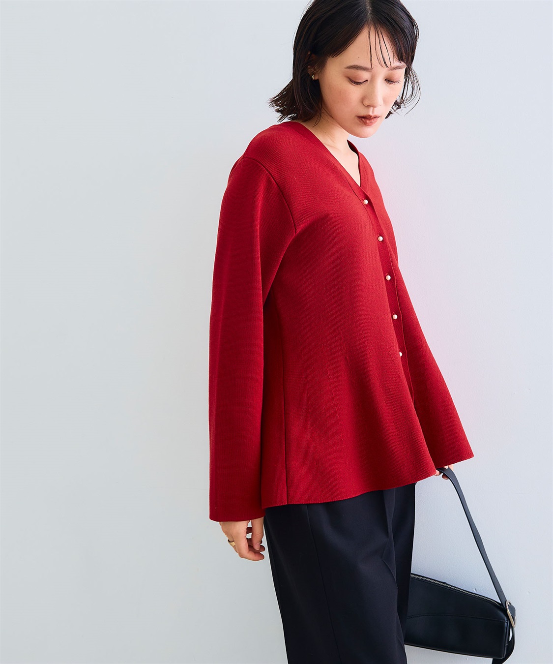 CROSS FUNCTION 《洗える》サマ美え マシュマロミラノAラインペプラムカーディガン_sub_21