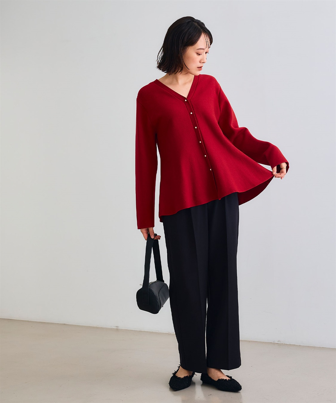 CROSS FUNCTION 《洗える》サマ美え マシュマロミラノAラインペプラムカーディガン_sub_22