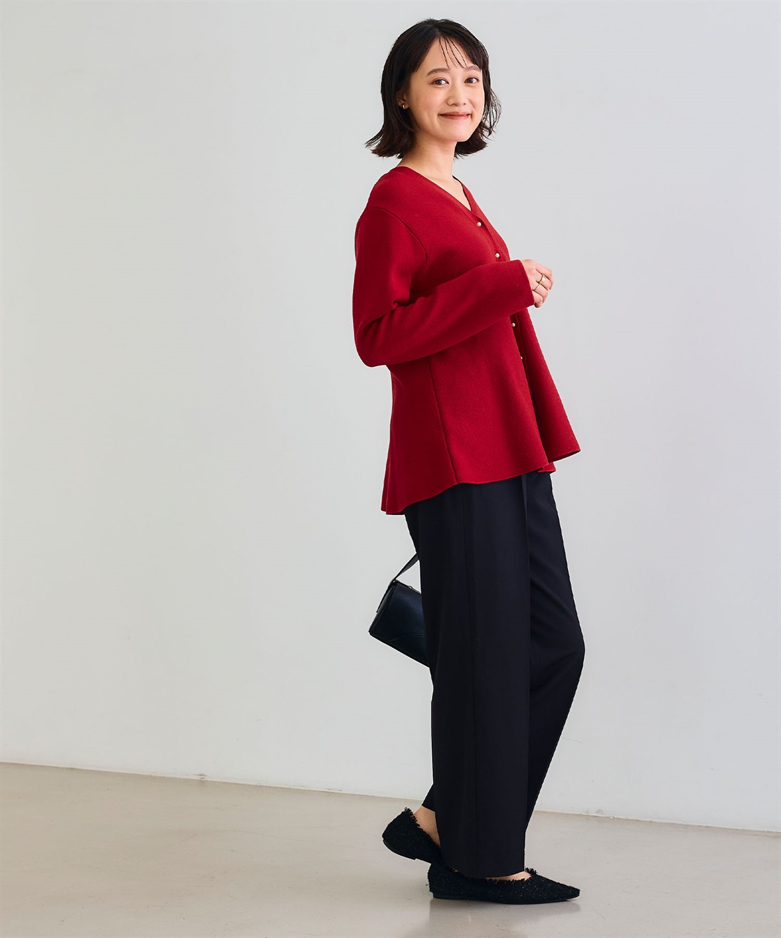 CROSS FUNCTION 《洗える》サマ美え マシュマロミラノAラインペプラムカーディガン_sub_24