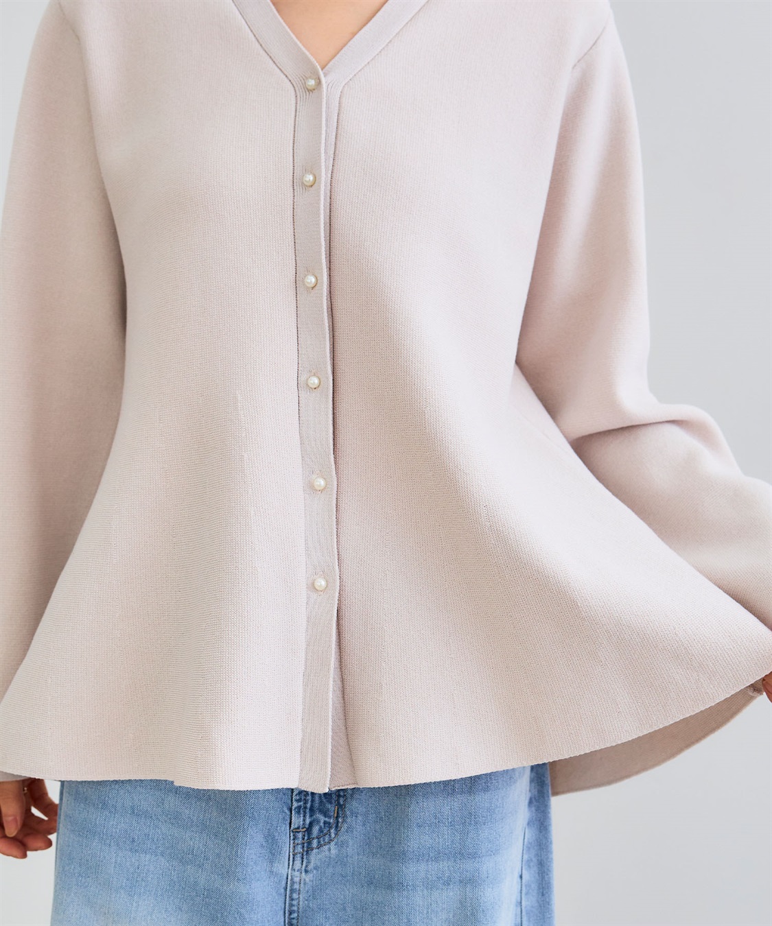 CROSS FUNCTION 《洗える》サマ美え マシュマロミラノAラインペプラムカーディガン_sub_27