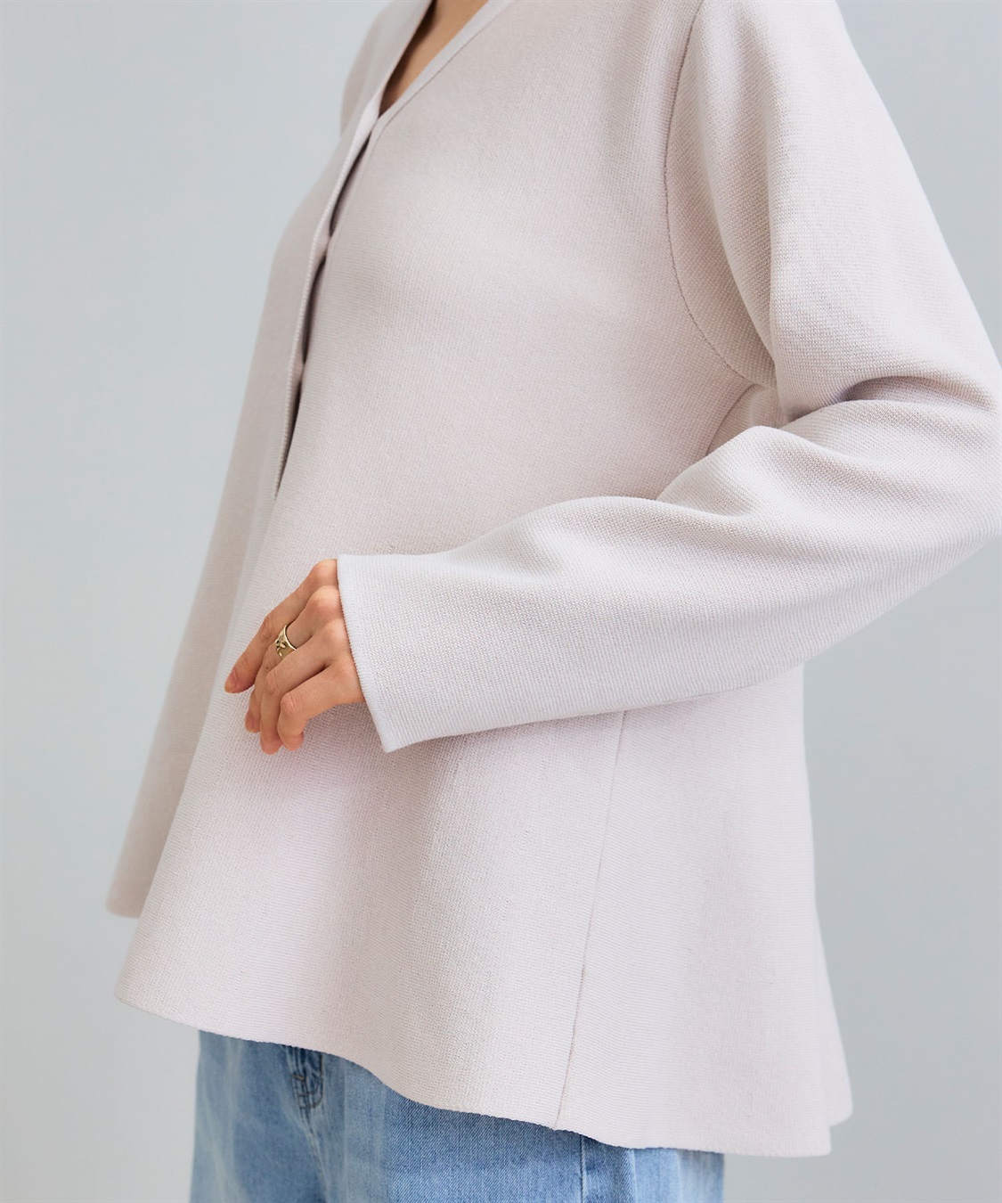 CROSS FUNCTION 《洗える》サマ美え マシュマロミラノAラインペプラムカーディガン_sub_28