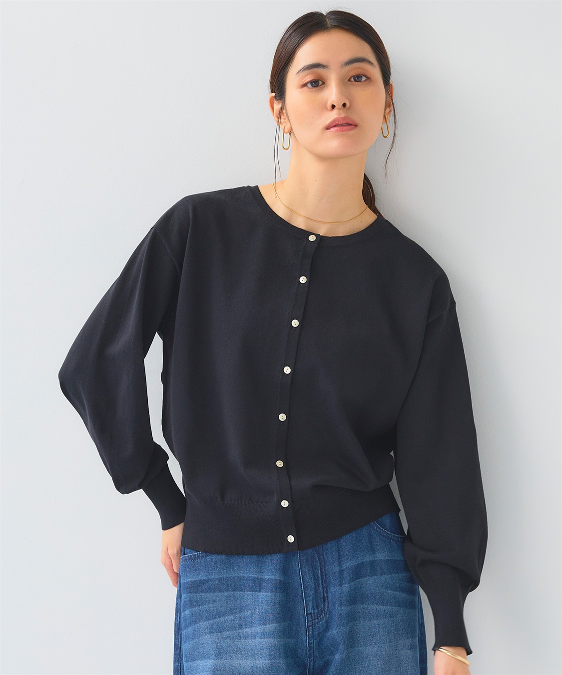 CROSS FUNCTION 《洗える》サマ美え ２WAYクルーネックカーディガン_sub_1