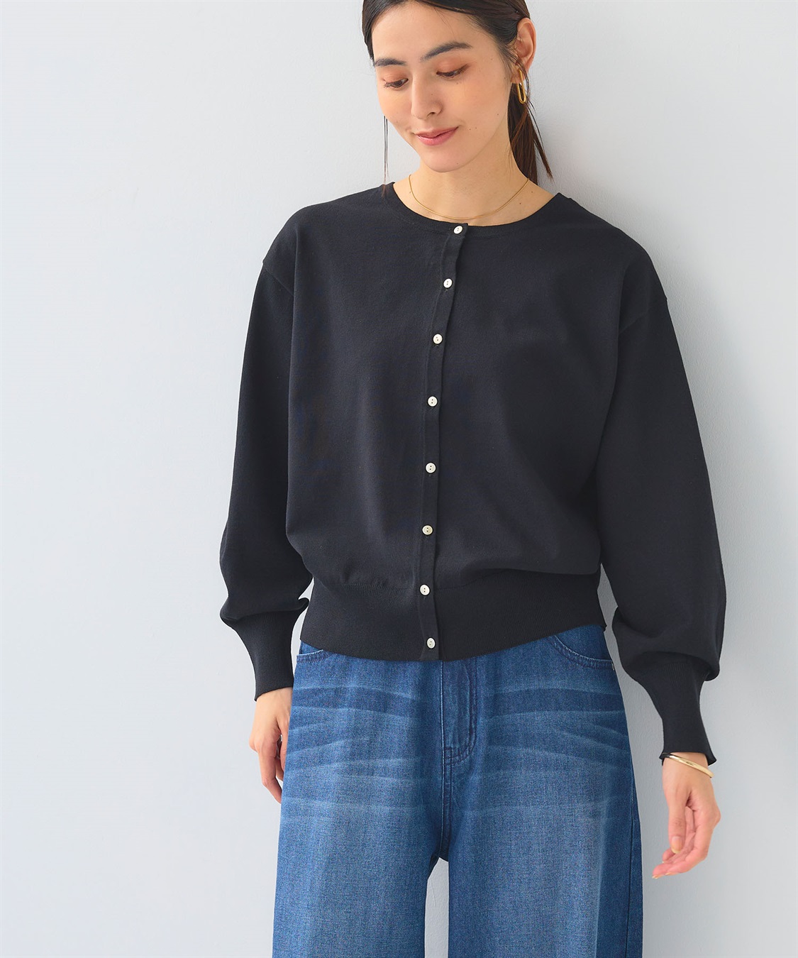 CROSS FUNCTION 《洗える》サマ美え ２WAYクルーネックカーディガン_sub_4