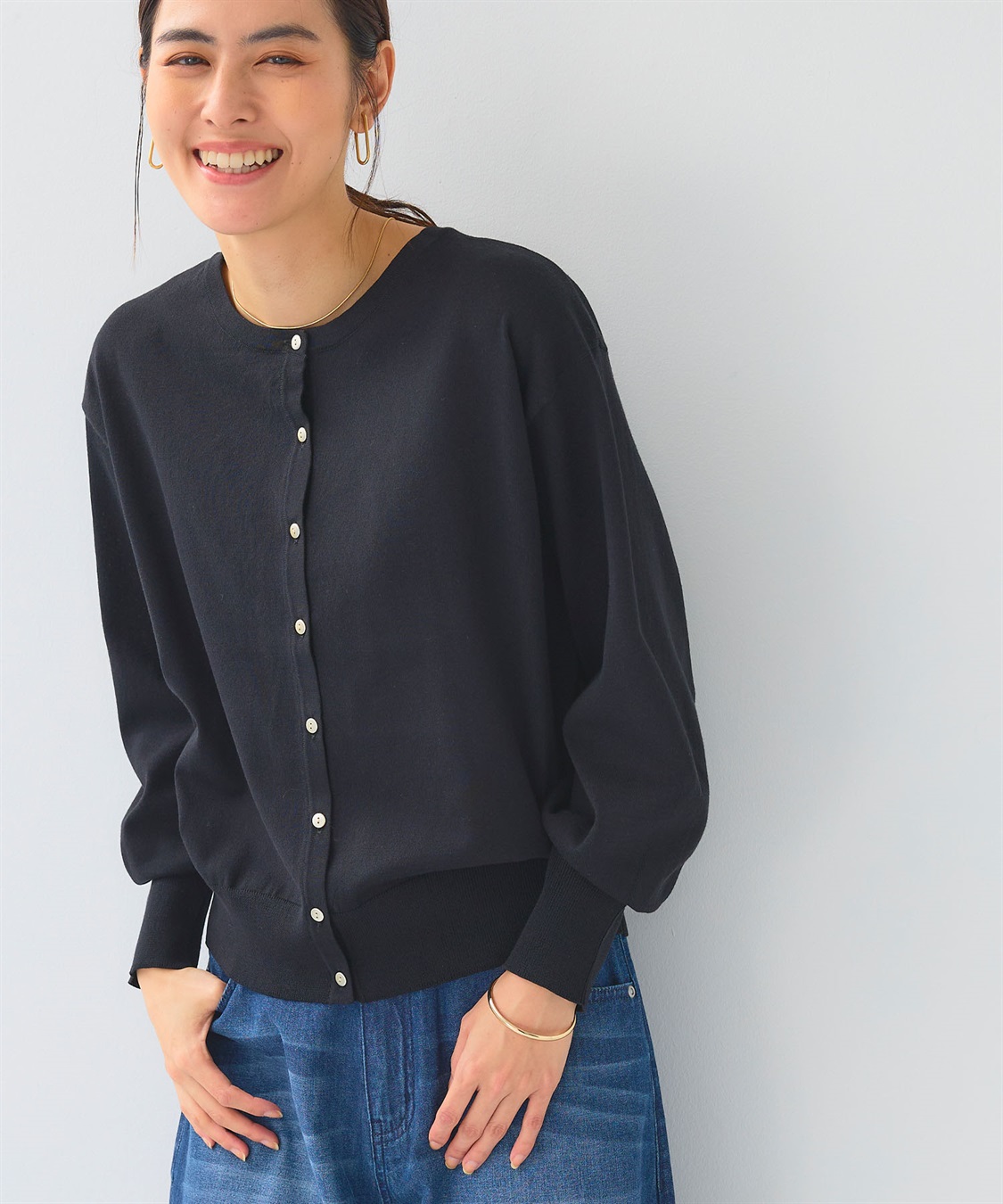 CROSS FUNCTION 《洗える》サマ美え ２WAYクルーネックカーディガン_sub_5