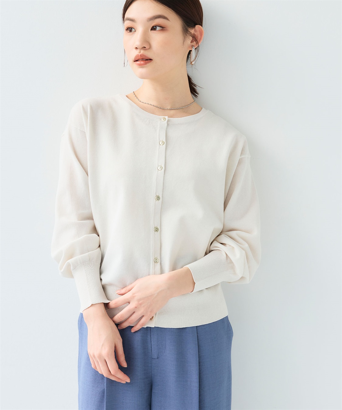 CROSS FUNCTION 《洗える》サマ美え ２WAYクルーネックカーディガン_sub_22