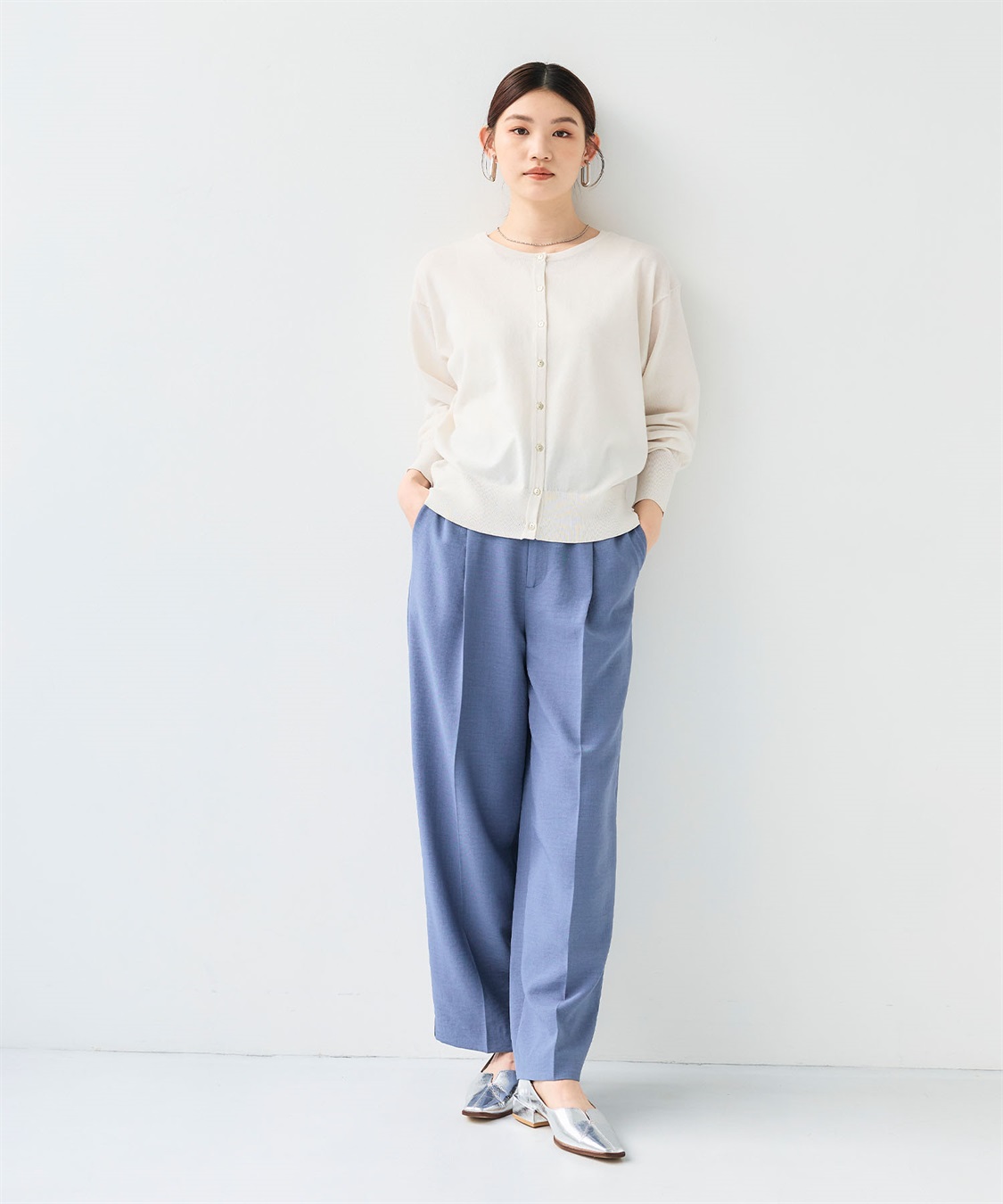 CROSS FUNCTION 《洗える》サマ美え ２WAYクルーネックカーディガン_sub_24