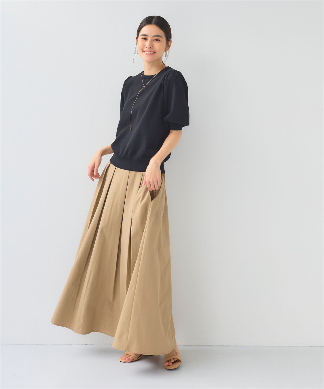 CROSS FUNCTION 《UV/洗える》サマナチュラ パフスリーブ半袖ニット_sub_22