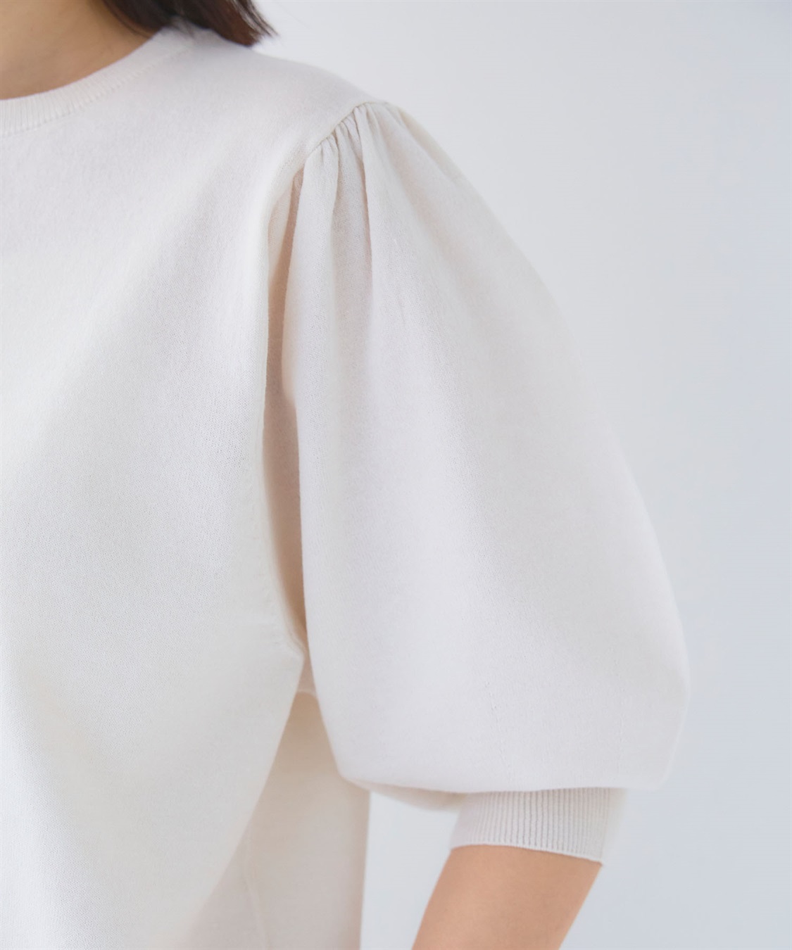 CROSS FUNCTION 《UV/洗える》サマナチュラ パフスリーブ半袖ニット_sub_25