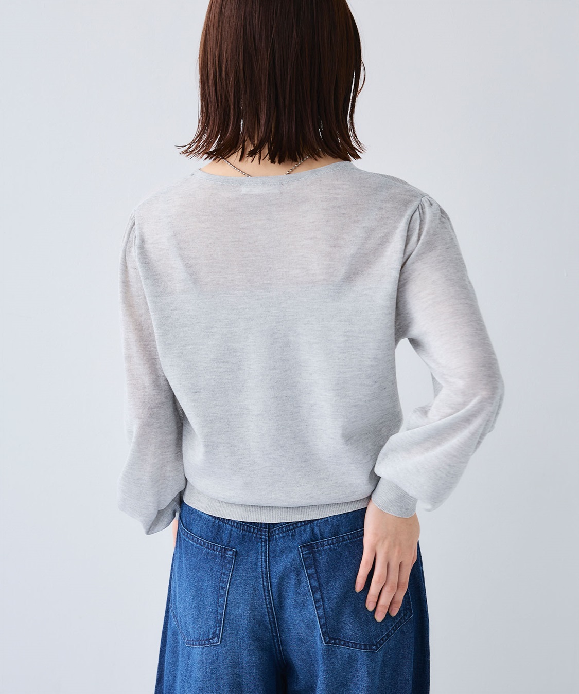 CROSS FUNCTION 《洗える》サマナチュラ シアー切り替えパフスリーブニットトップス_sub_22