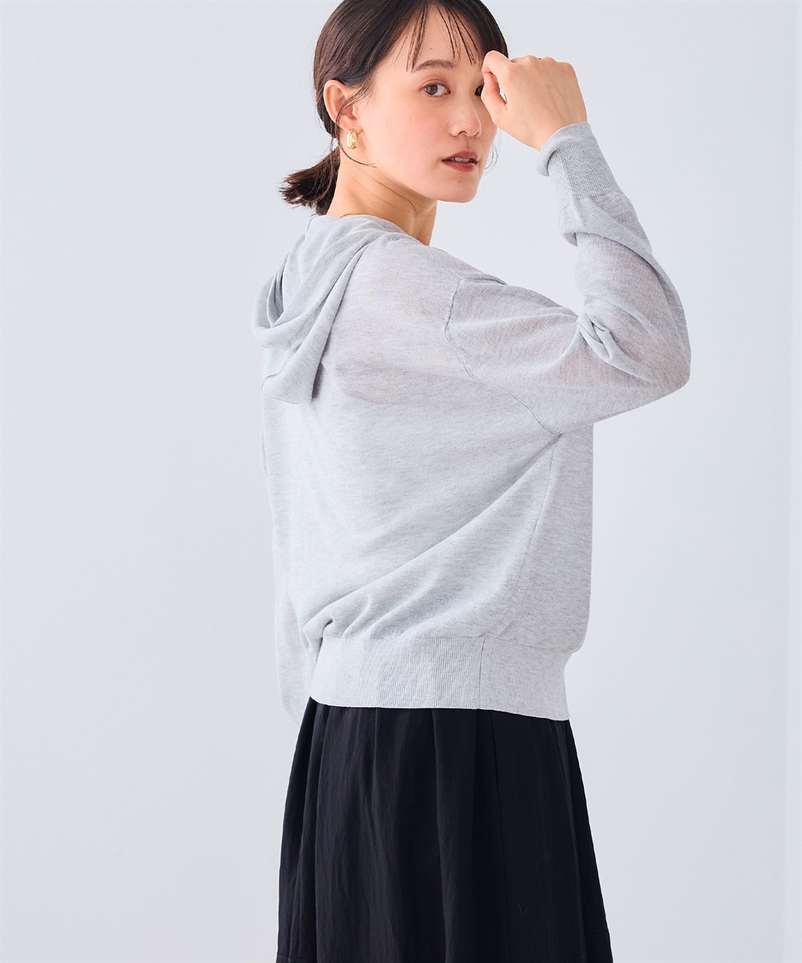 CROSS FUNCTION 《洗える》サマナチュラ シアーニットZIPパーカー_sub_12