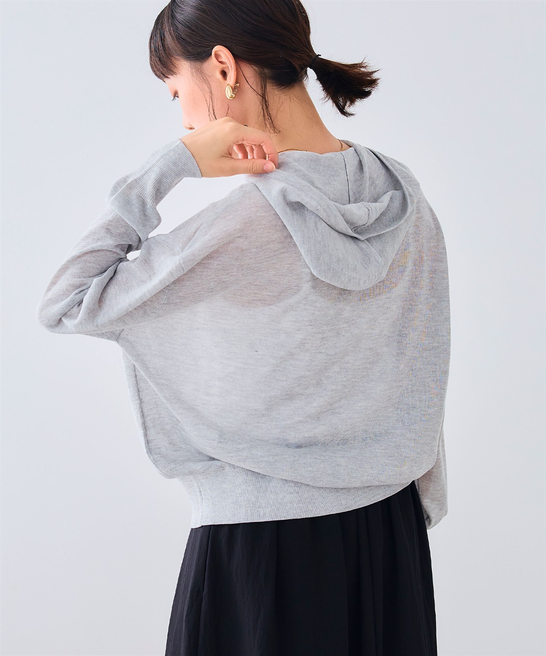 CROSS FUNCTION 《洗える》サマナチュラ シアーニットZIPパーカー_sub_13