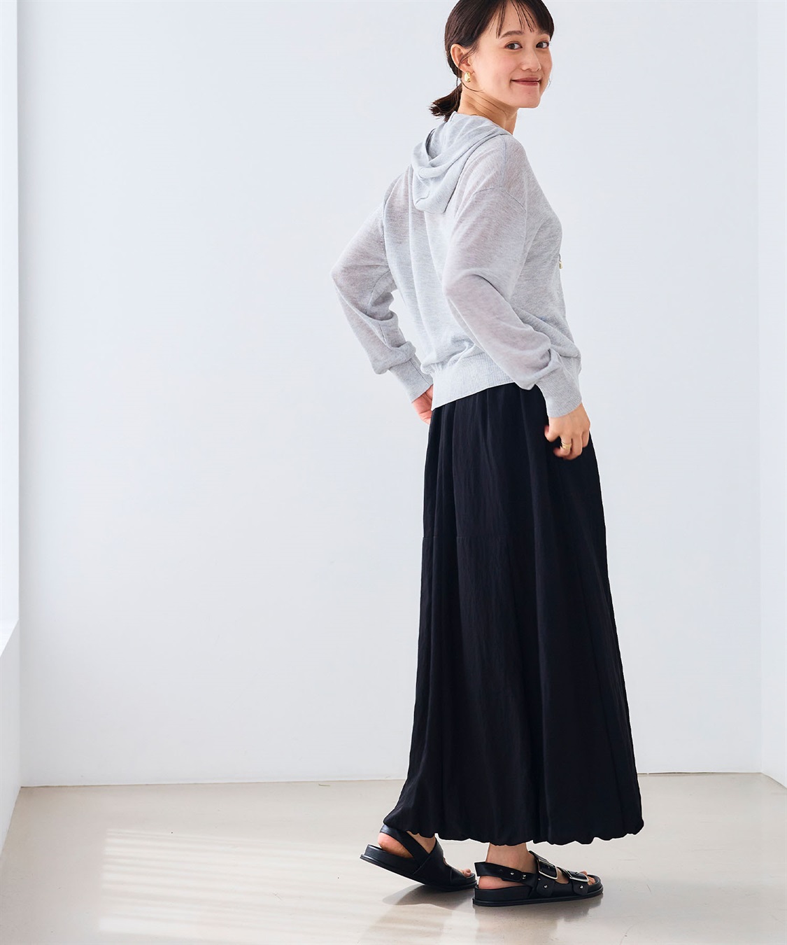 CROSS FUNCTION 《洗える》サマナチュラ シアーニットZIPパーカー_sub_15