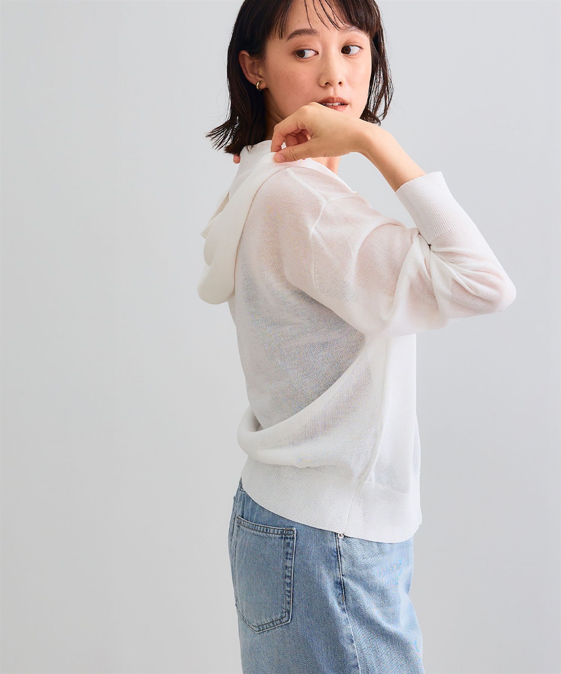 CROSS FUNCTION 《洗える》サマナチュラ シアーニットZIPパーカー_sub_20