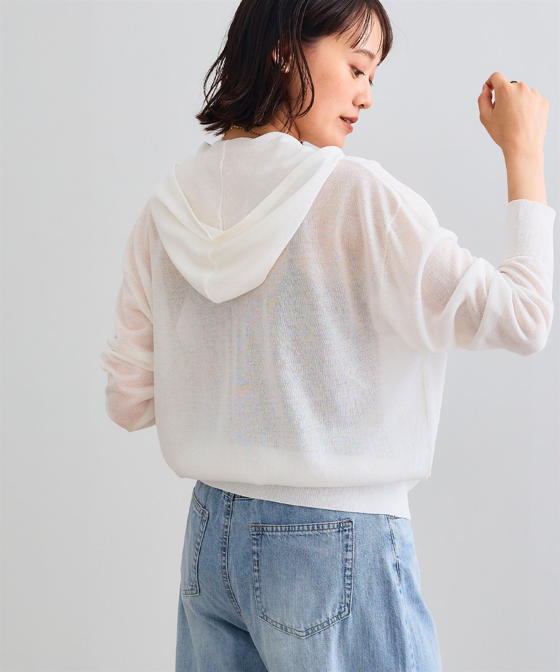 CROSS FUNCTION 《洗える》サマナチュラ シアーニットZIPパーカー_sub_21