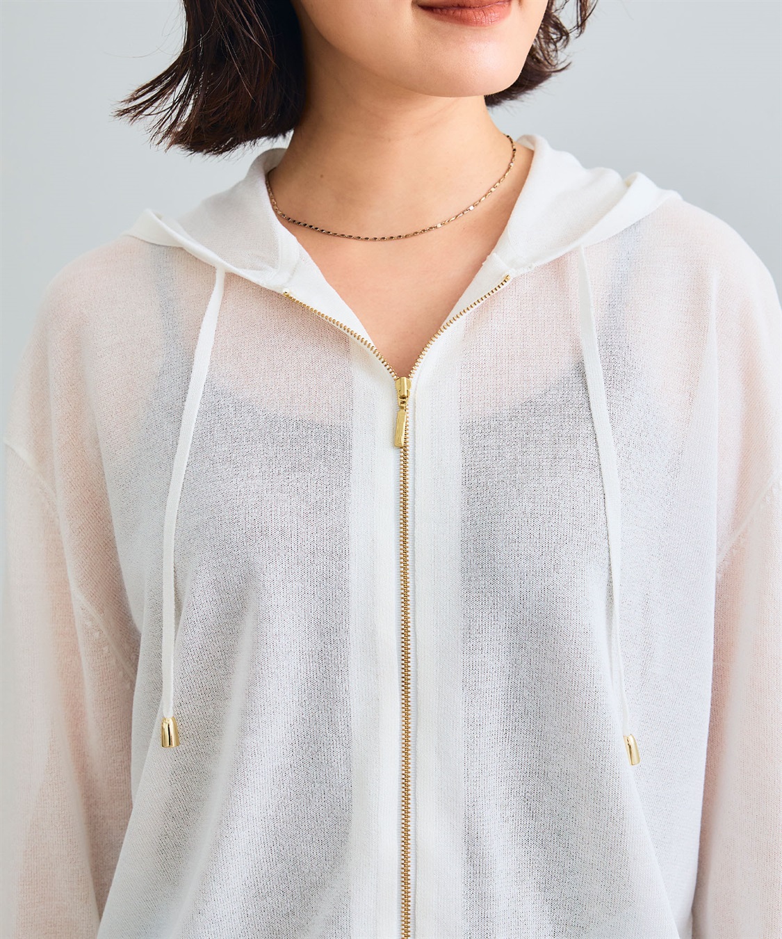 CROSS FUNCTION 《洗える》サマナチュラ シアーニットZIPパーカー_sub_25