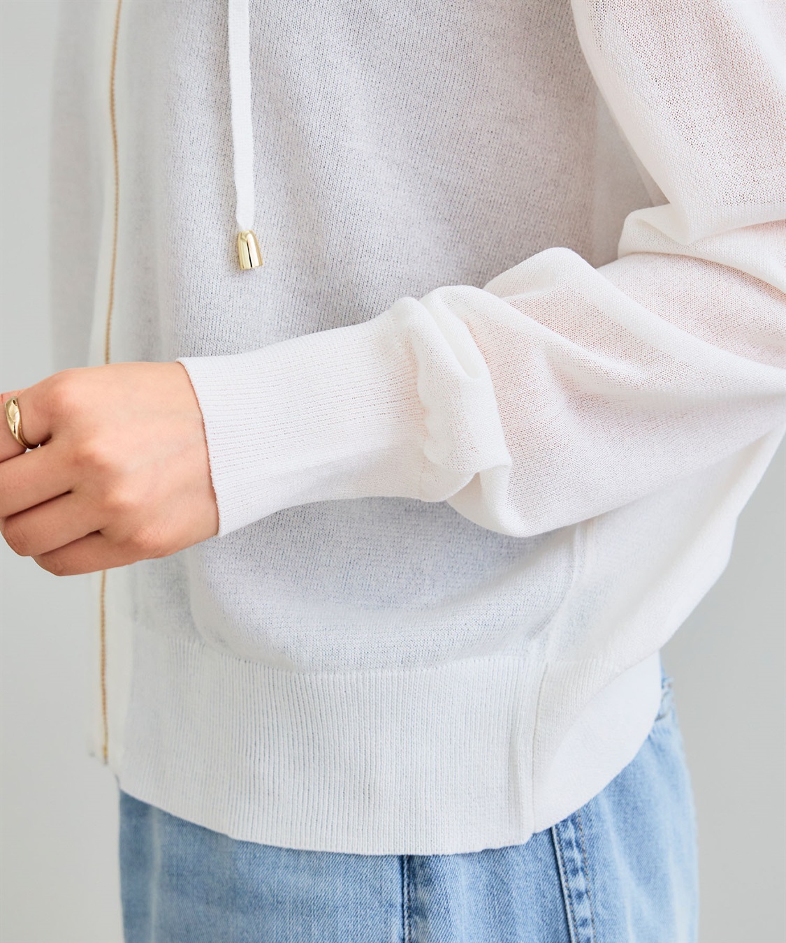 CROSS FUNCTION 《洗える》サマナチュラ シアーニットZIPパーカー_sub_26