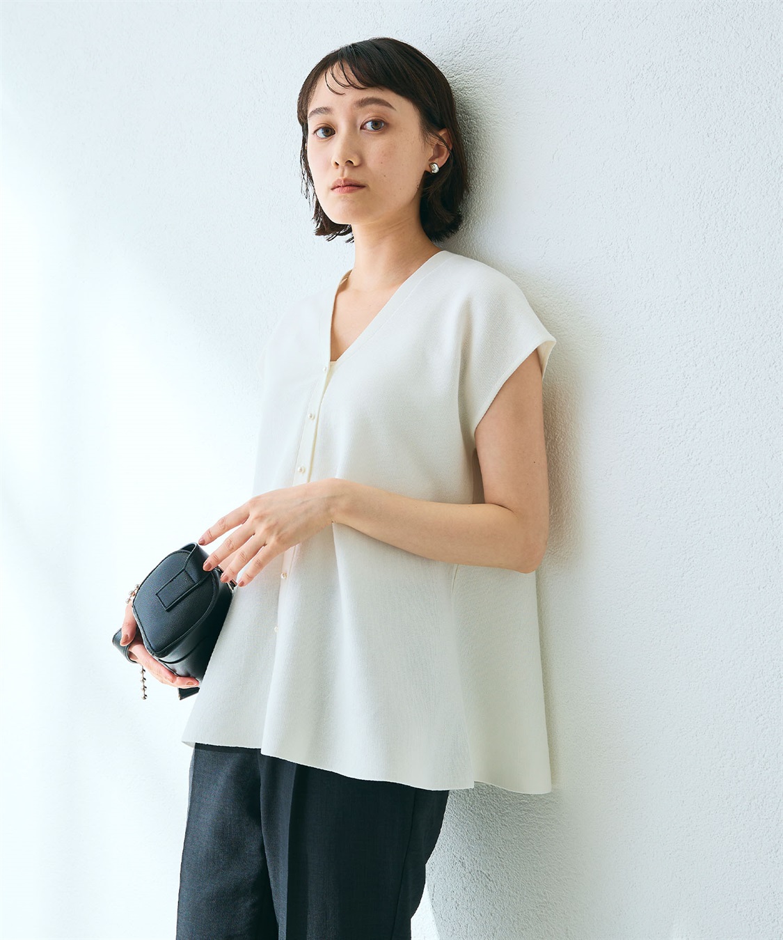 CROSS FUNCTION 《マシンウォッシャブル》サマ美え ペプラムニットベスト_sub_12