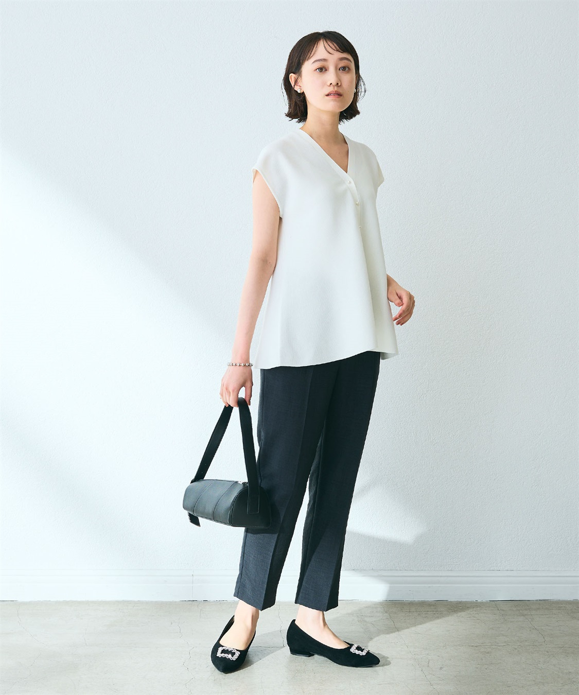 CROSS FUNCTION 《マシンウォッシャブル》サマ美え ペプラムニットベスト_sub_15