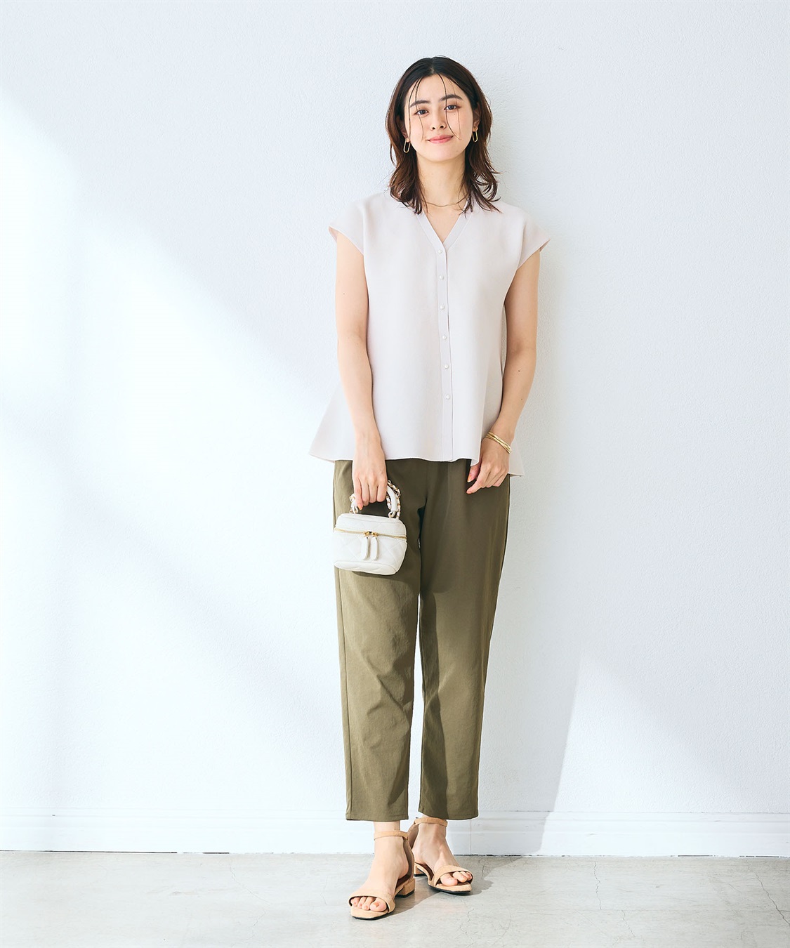 CROSS FUNCTION 《マシンウォッシャブル》サマ美え ペプラムニットベスト_sub_23