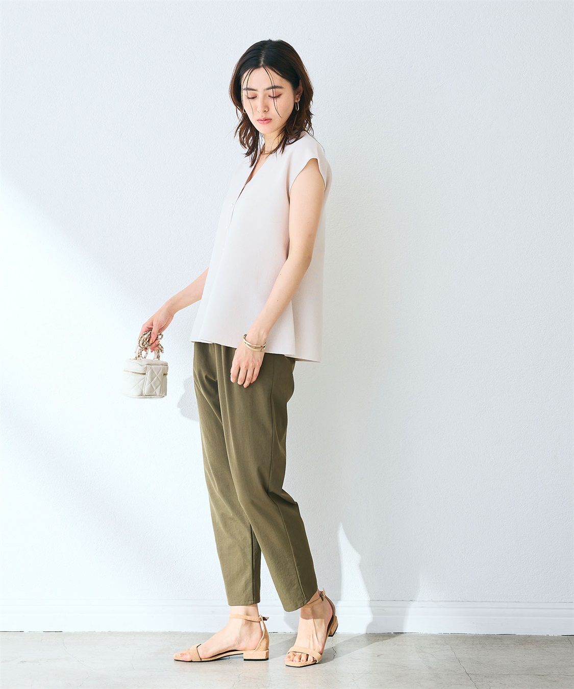 CROSS FUNCTION 《マシンウォッシャブル》サマ美え ペプラムニットベスト_sub_24