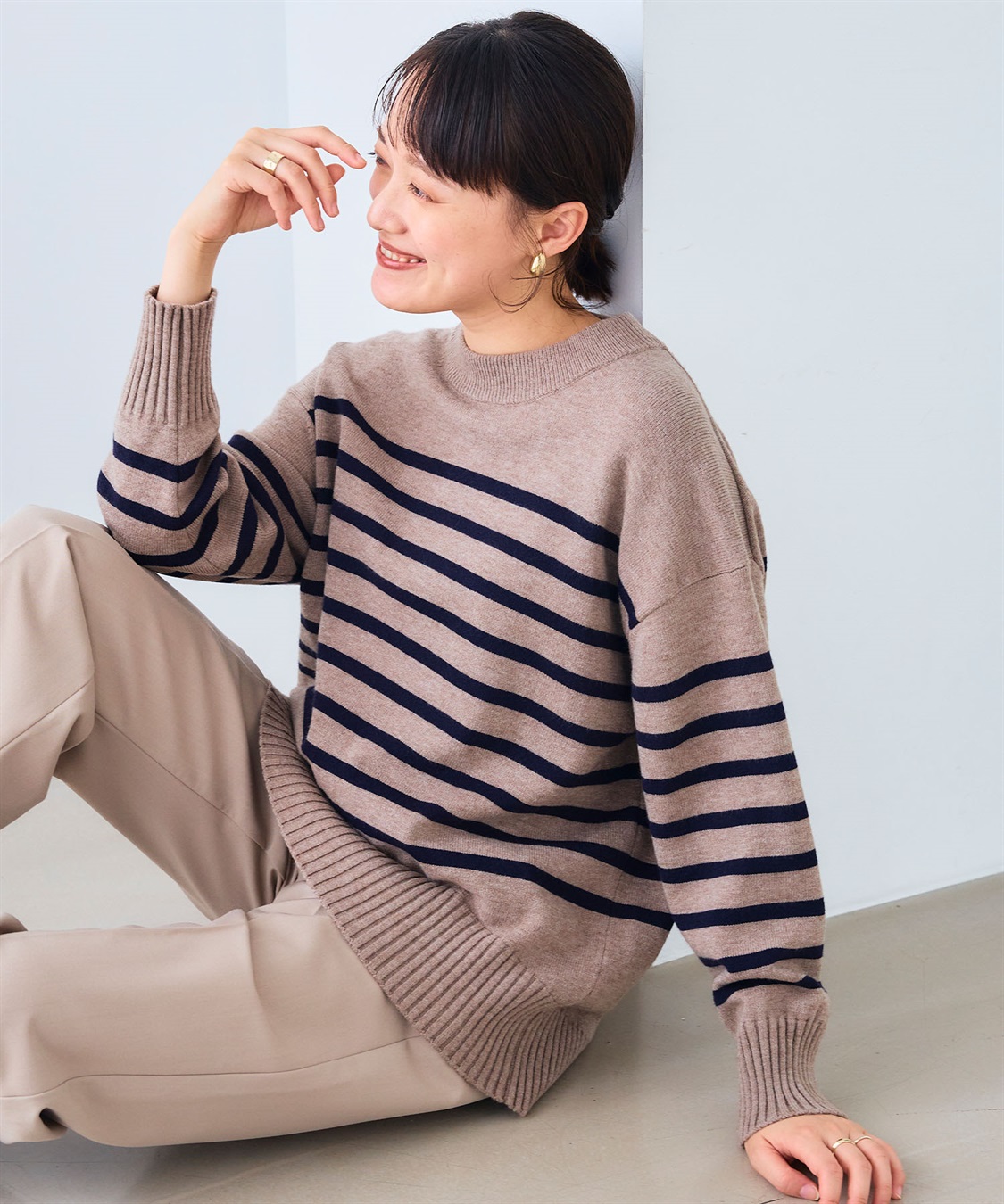 CROSS FUNCTION 《洗える》エブ楽 バックスリットニット_sub_18