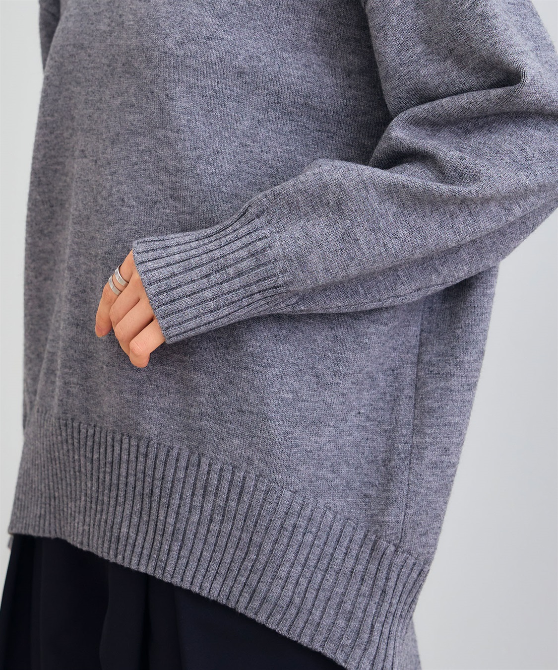 CROSS FUNCTION 《洗える》エブ楽 バックスリットニット_sub_26