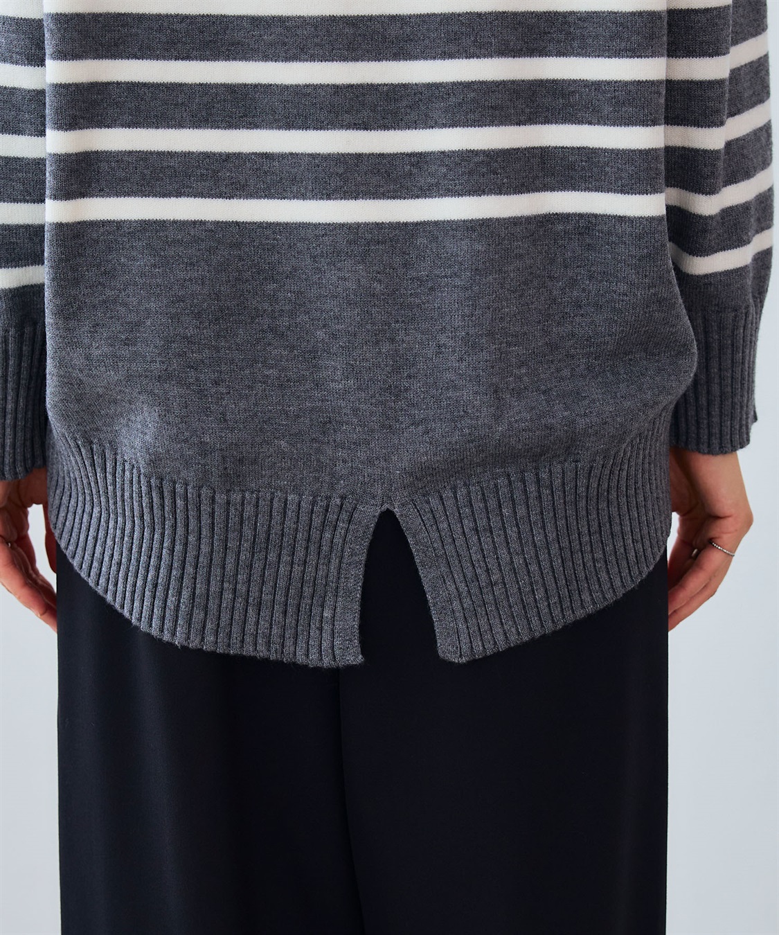 CROSS FUNCTION 《洗える》エブ楽 バックスリットニット_sub_28