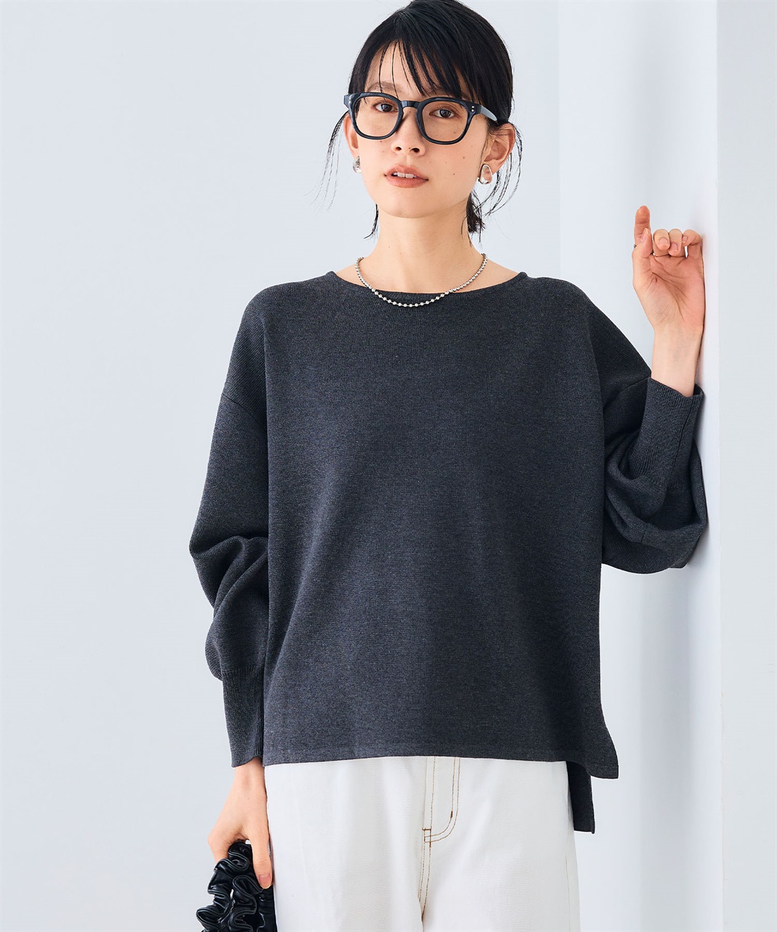 CROSS FUNCTION 《洗える》サマ美え スウェットライクバルーンスリーブニット_sub_10