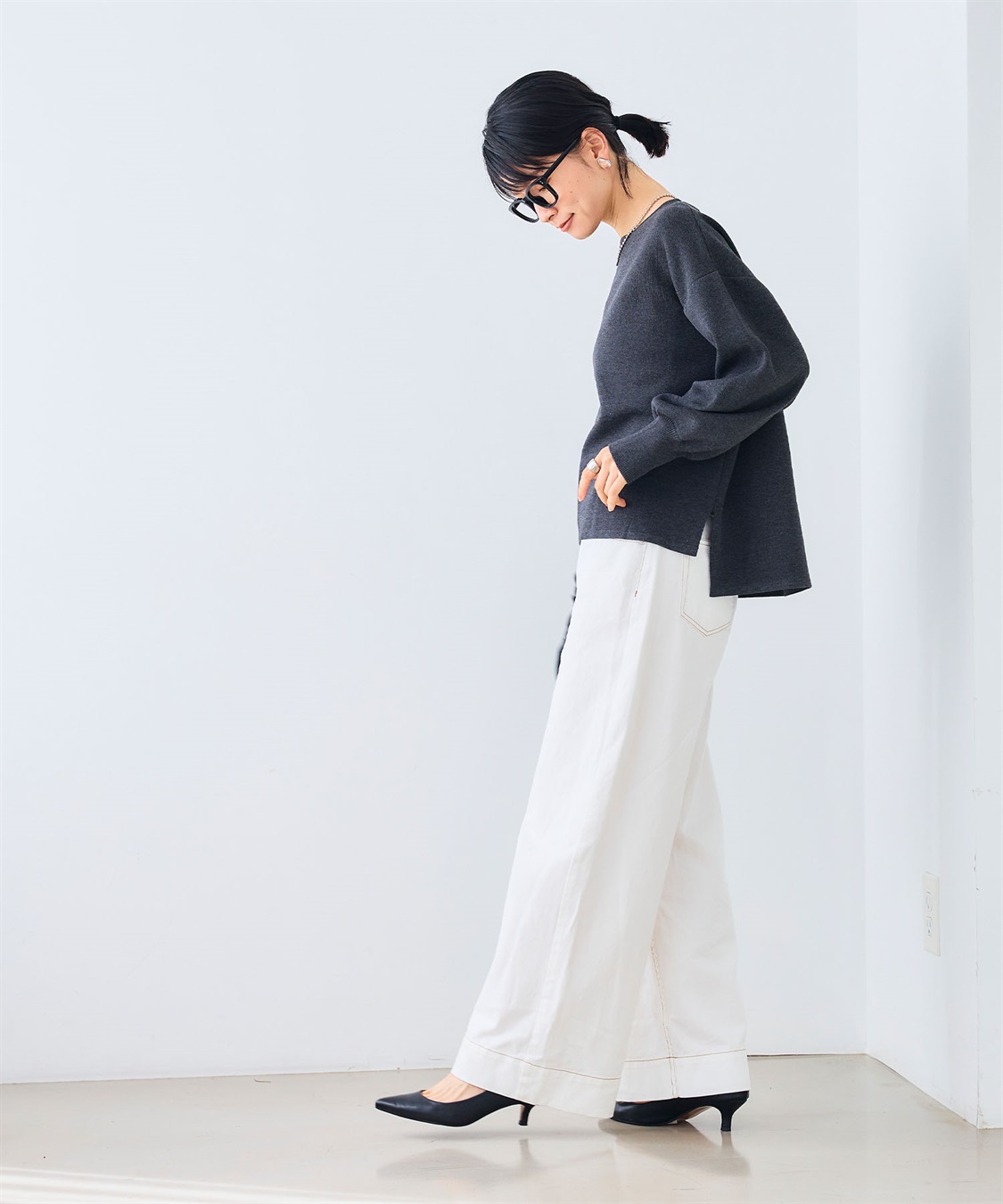 CROSS FUNCTION 《洗える》サマ美え スウェットライクバルーンスリーブニット_sub_13