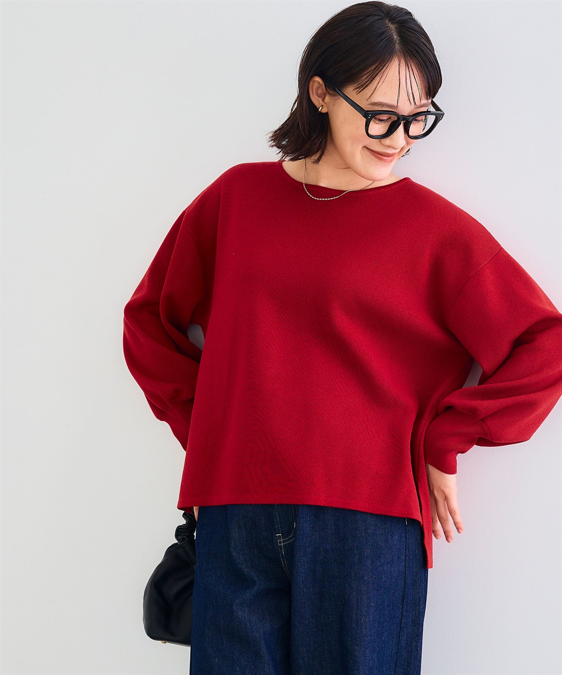 CROSS FUNCTION 《洗える》サマ美え スウェットライクバルーンスリーブニット_sub_14