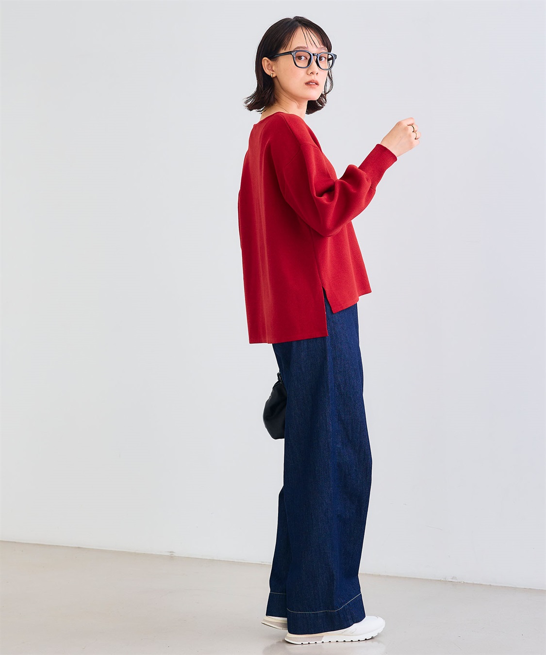 CROSS FUNCTION 《洗える》サマ美え スウェットライクバルーンスリーブニット_sub_17