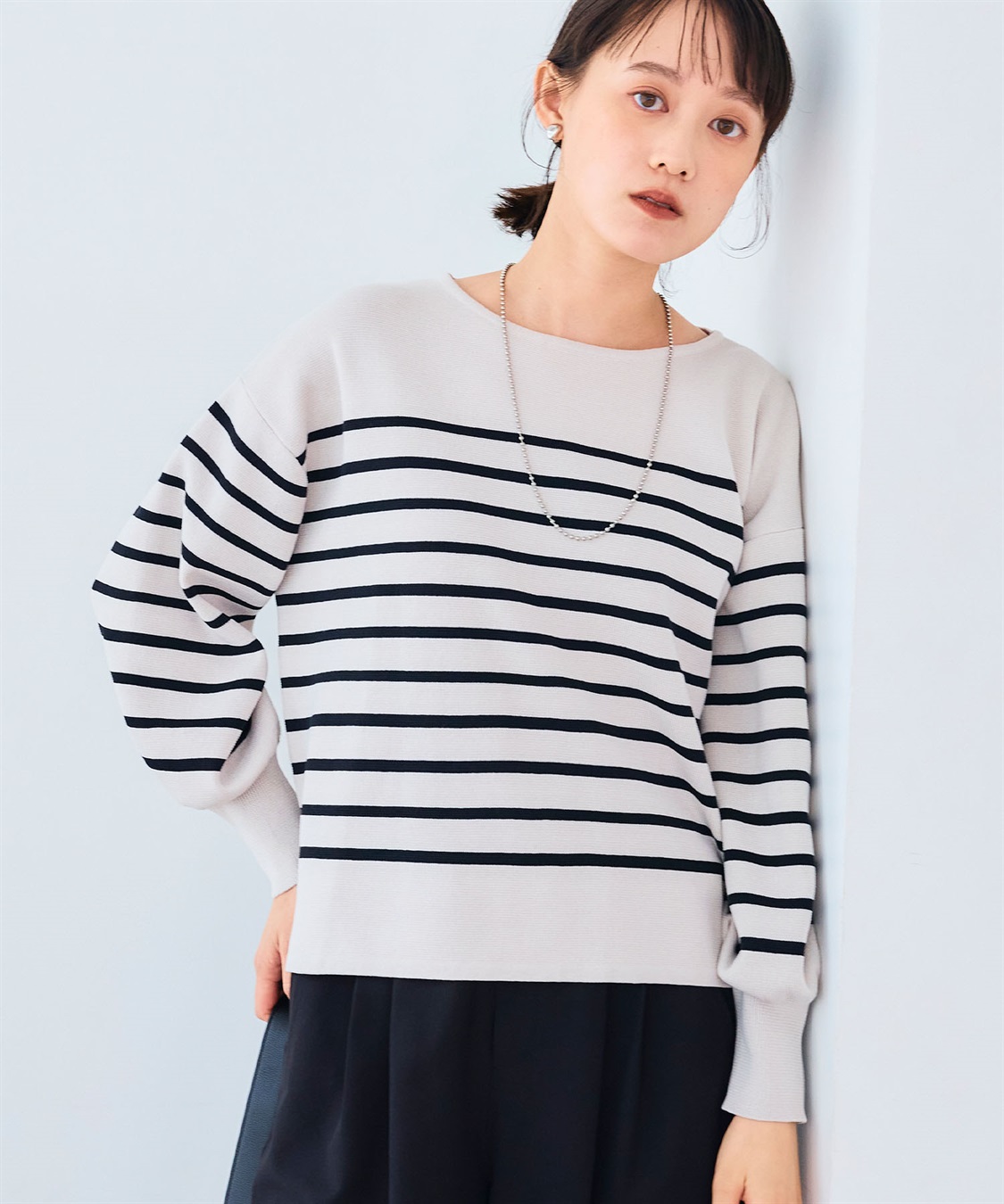 CROSS FUNCTION 《洗える》サマ美え スウェットライクバルーンスリーブニット_sub_18