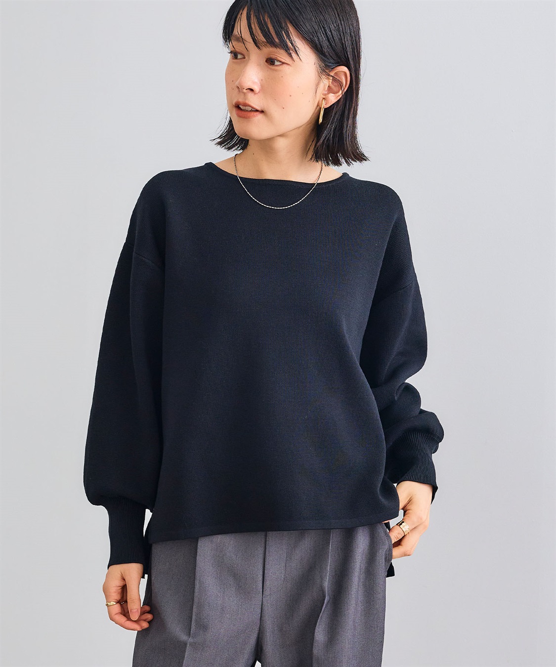 CROSS FUNCTION 《洗える》サマ美え スウェットライクバルーンスリーブニット_sub_24