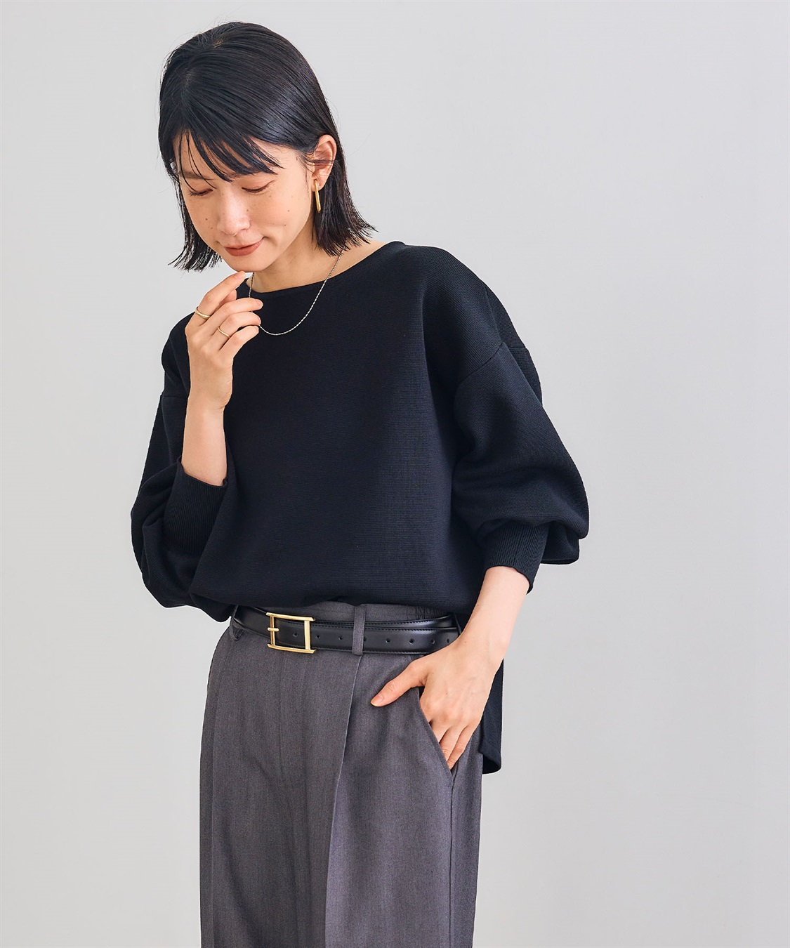 CROSS FUNCTION 《洗える》サマ美え スウェットライクバルーンスリーブニット_sub_25