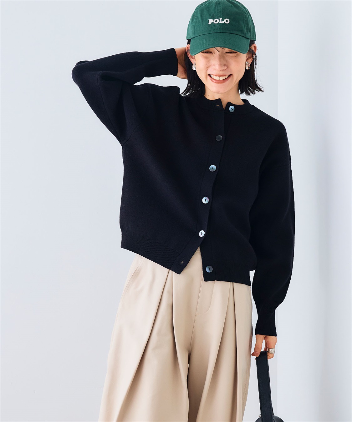 CROSS FUNCTION 《洗える》エブ楽 クルーネックニットカーディガン_sub_14