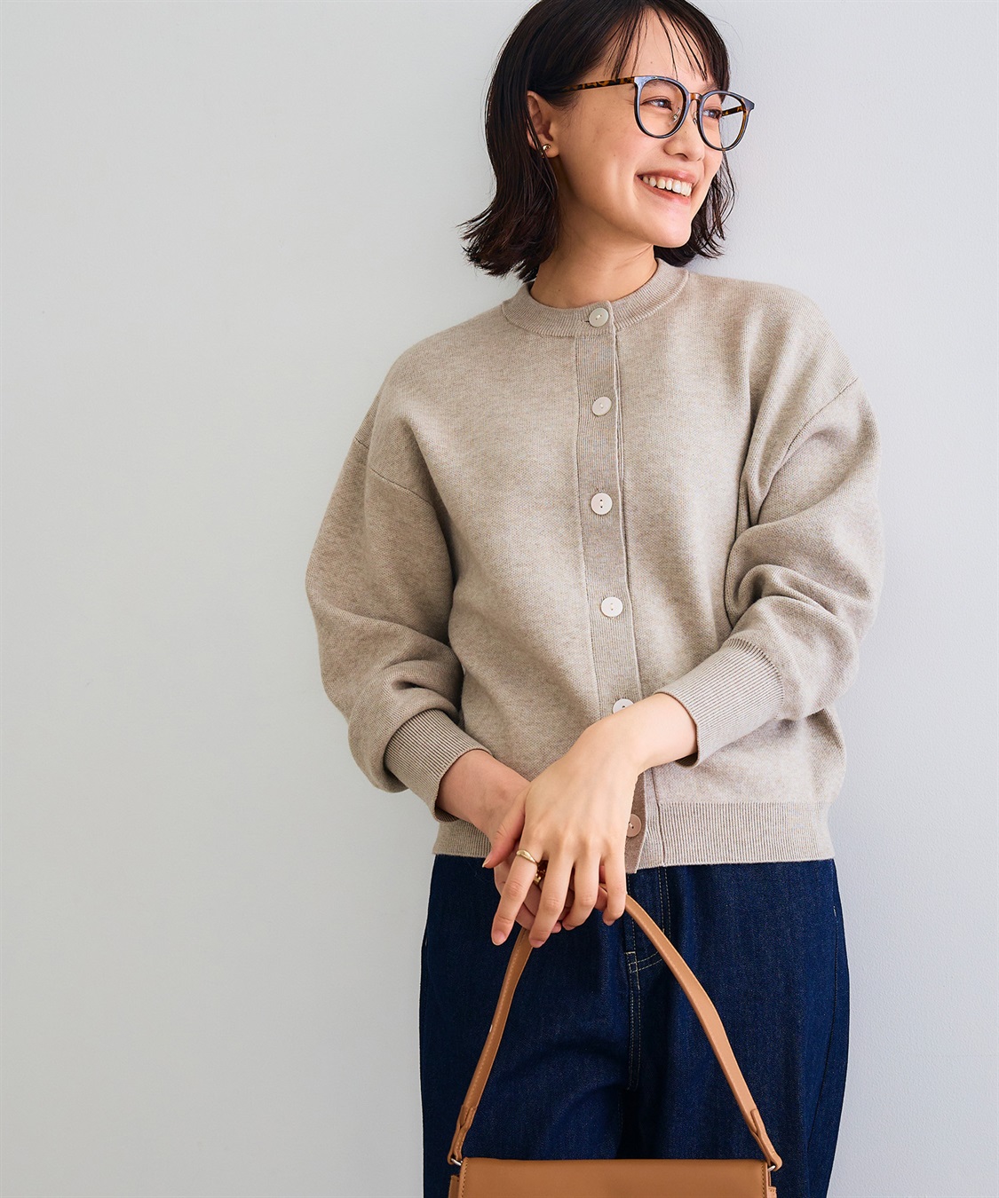 CROSS FUNCTION 《洗える》エブ楽 クルーネックニットカーディガン_sub_17