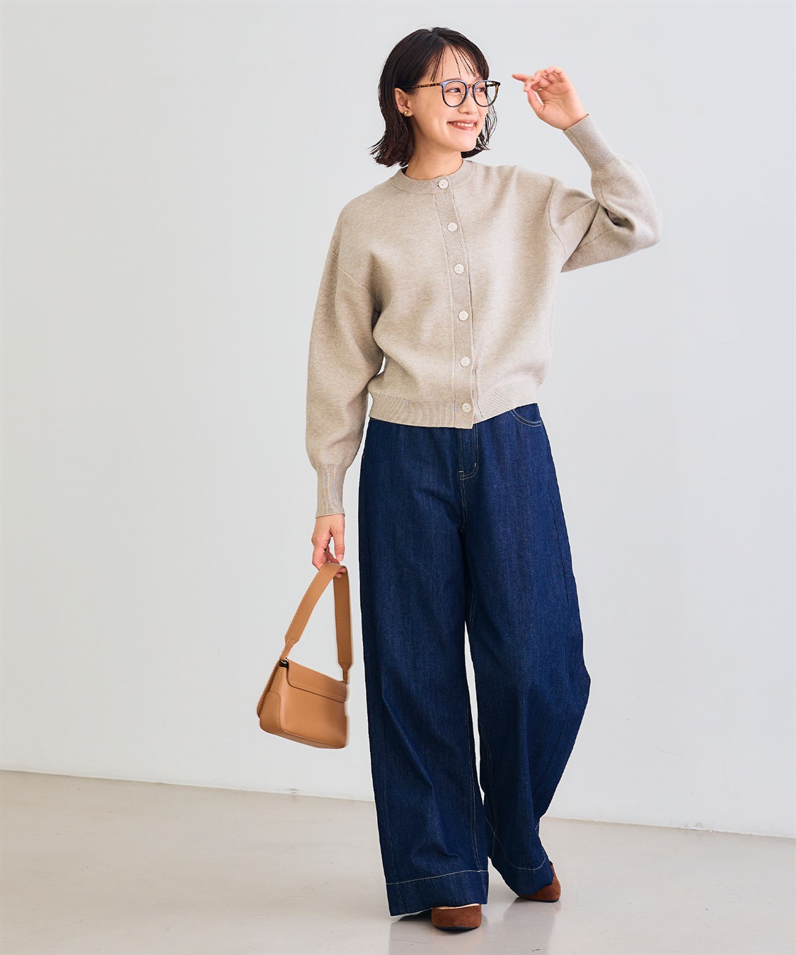 CROSS FUNCTION 《洗える》エブ楽 クルーネックニットカーディガン_sub_18