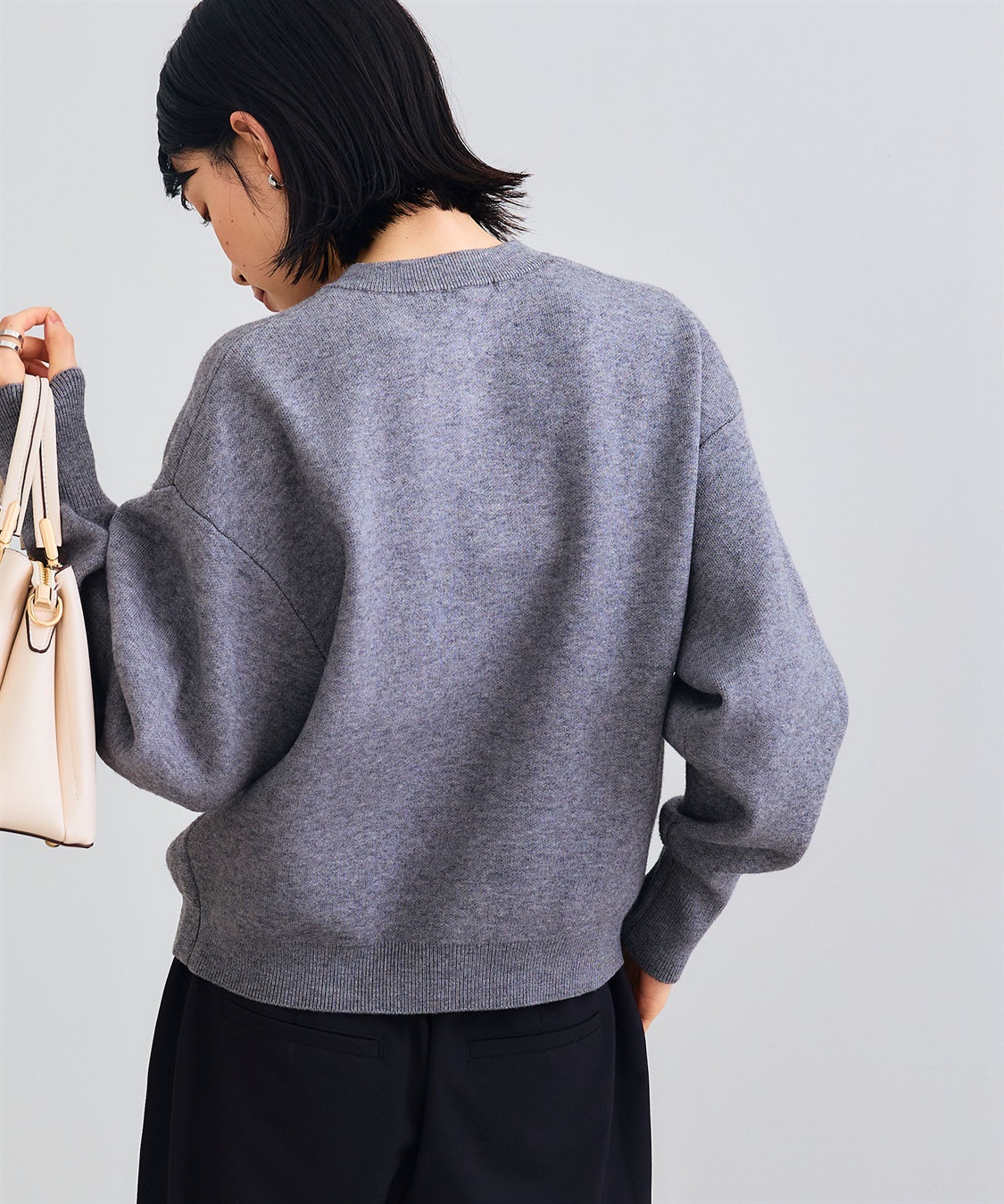 CROSS FUNCTION 《洗える》エブ楽 クルーネックニットカーディガン_sub_24