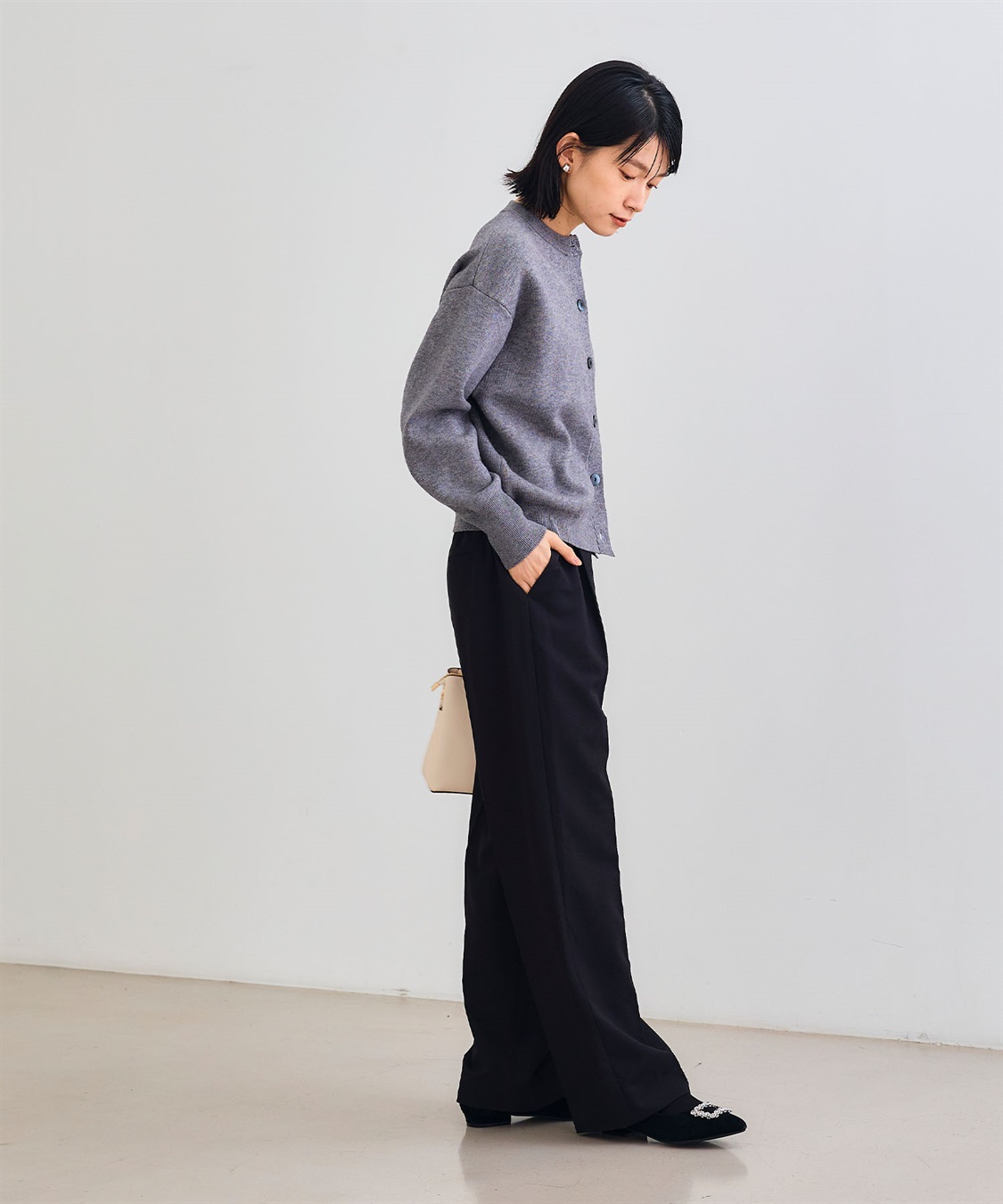 CROSS FUNCTION 《洗える》エブ楽 クルーネックニットカーディガン_sub_26