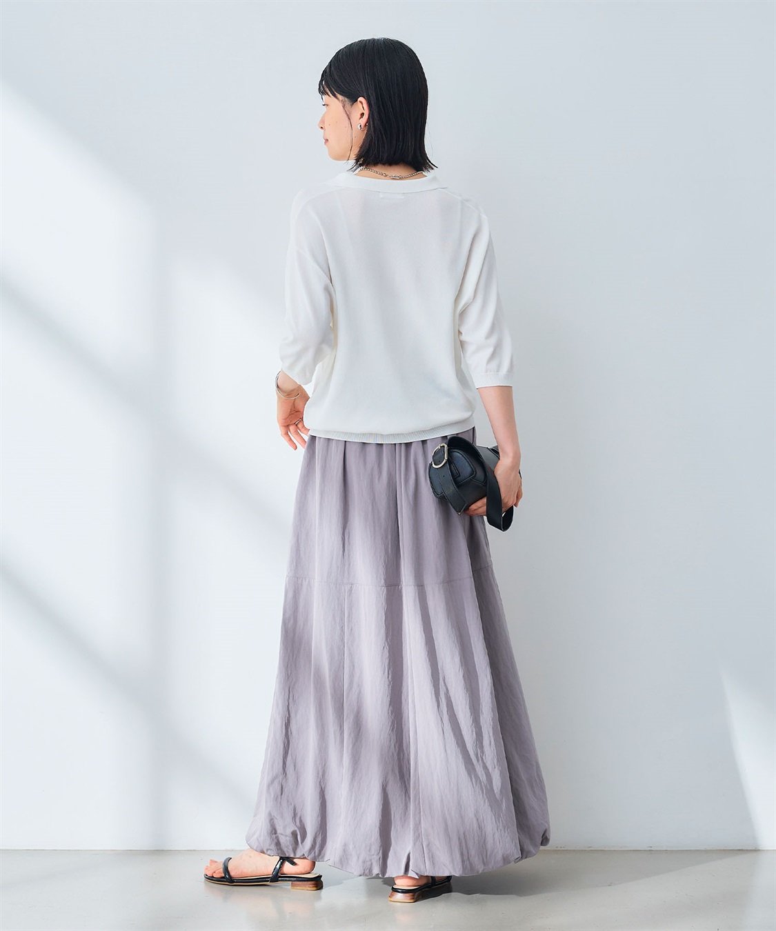 CROSS FUNCTION 《UV/洗える》サマ美え スキッパーポロニットプルオーバー_sub_23