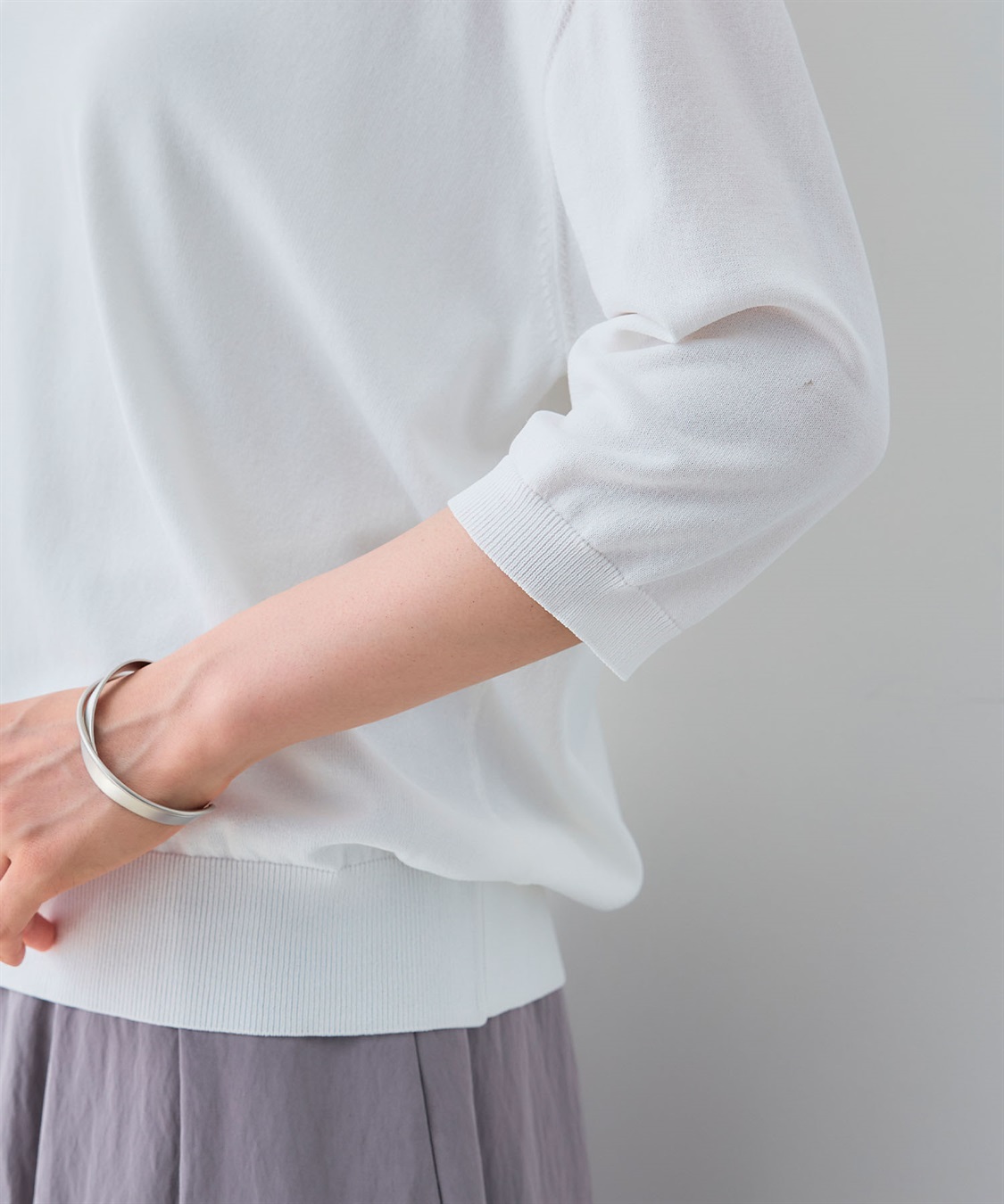 CROSS FUNCTION 《UV/洗える》サマ美え スキッパーポロニットプルオーバー_sub_28