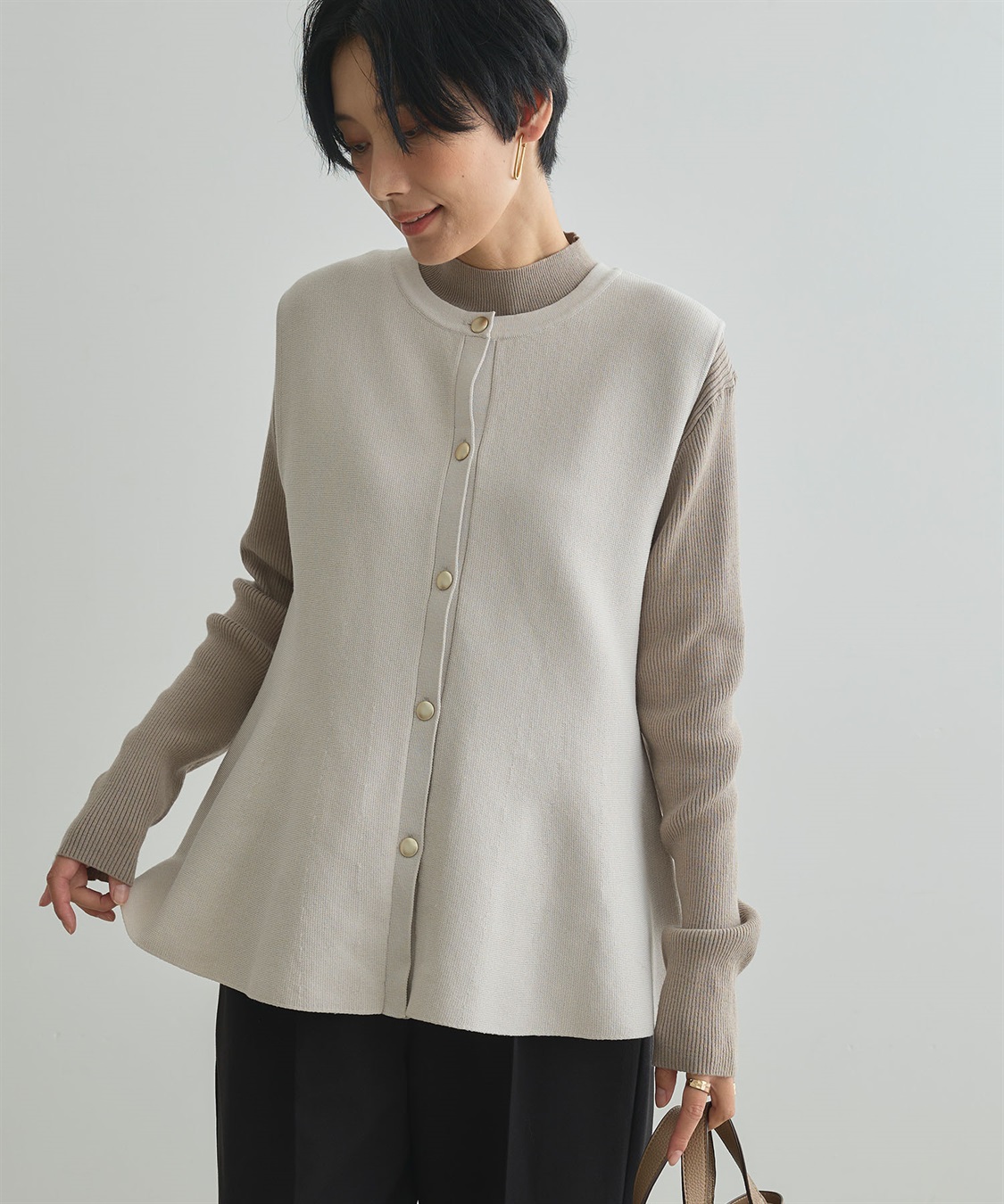 CROSS FUNCTION 《洗える》サマ美え マシュマロミラノペプラムニットベスト_sub_4