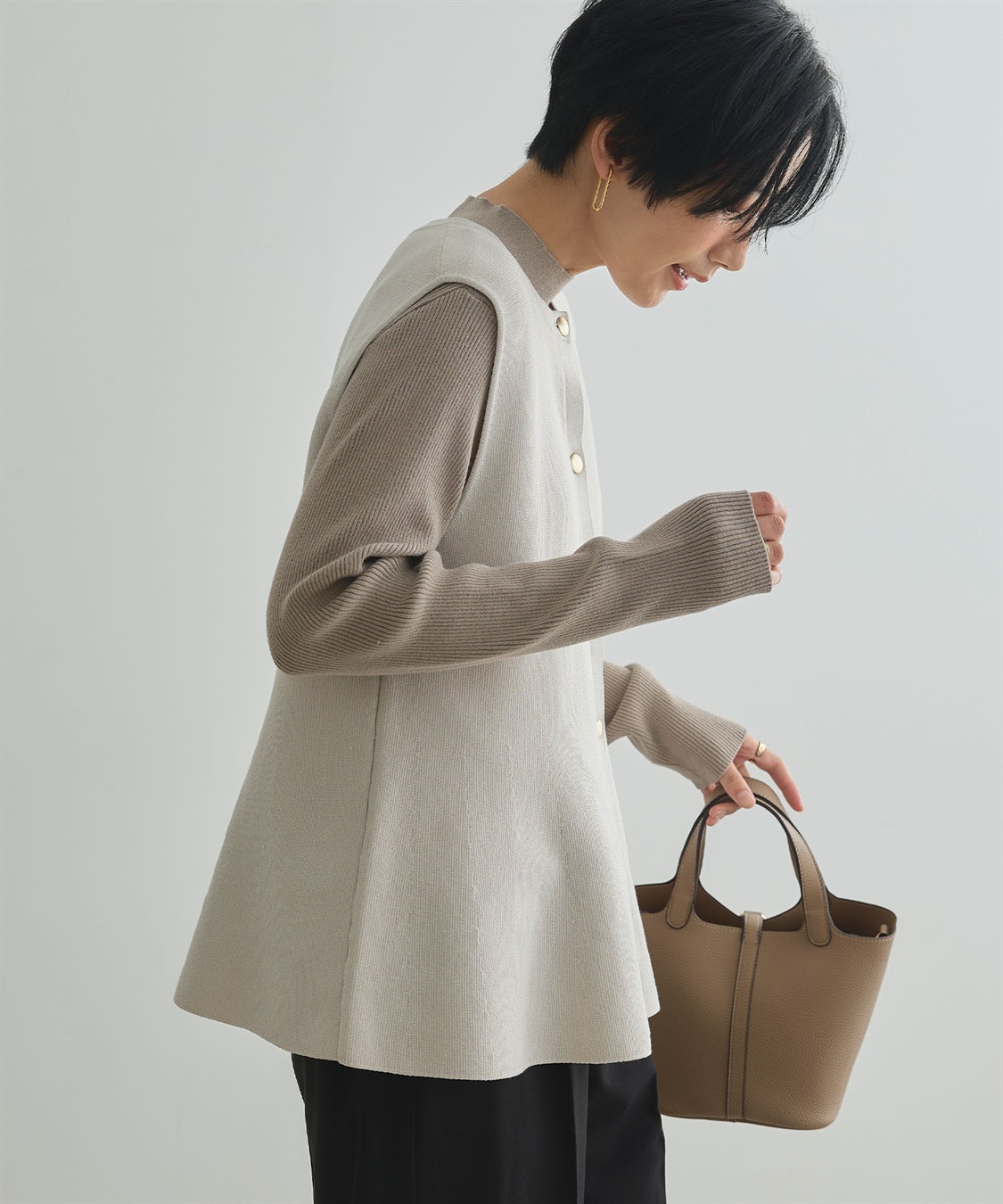 CROSS FUNCTION 《洗える》サマ美え マシュマロミラノペプラムニットベスト_sub_5