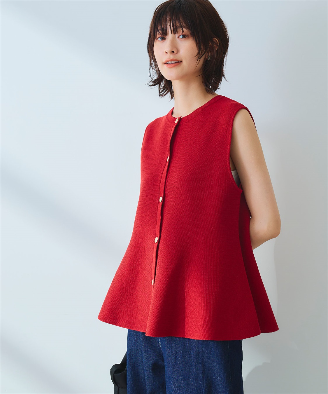 CROSS FUNCTION 《洗える》サマ美え マシュマロミラノペプラムニットベスト_sub_11