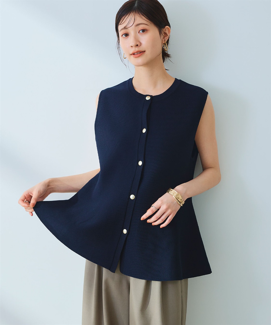 CROSS FUNCTION 《洗える》サマ美え マシュマロミラノペプラムニットベスト_sub_16